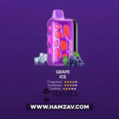 Vozol Disposable Rave 40000 Puffs Grape Ice - فوزول ريف ديسبوزابل عنب ايس 40000 / 5% SaltNic Disposable