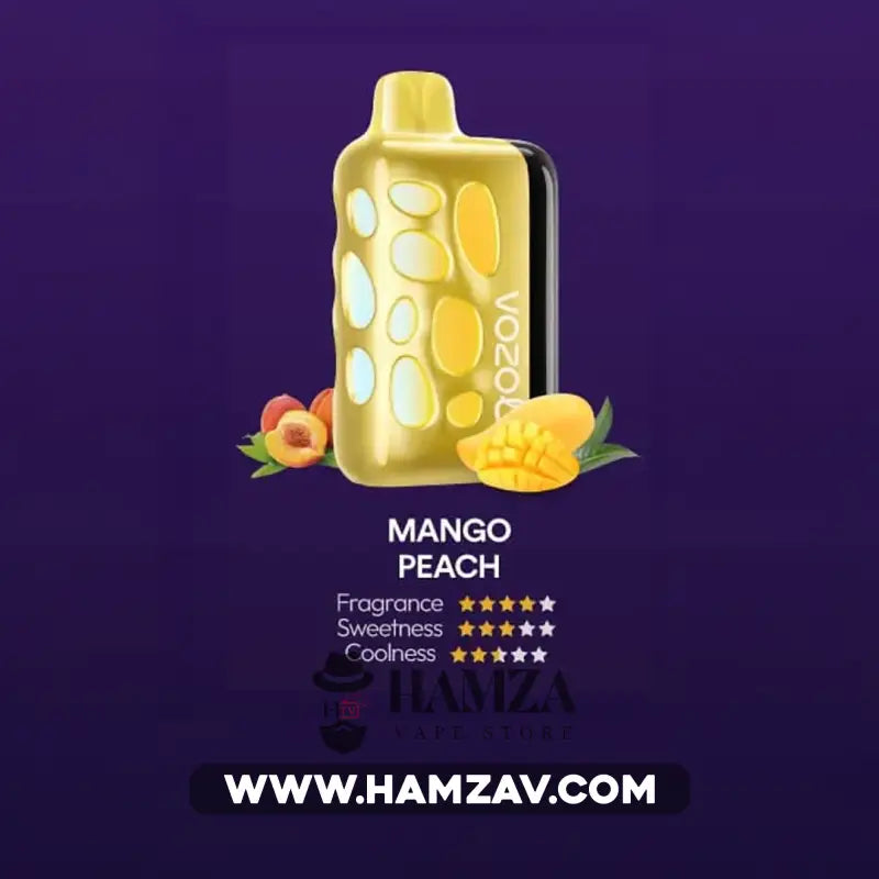 Vozol Disposable Rave 40000 Puffs Mango Peach - فوزول ريف ديسبوزابل مانجو خوخ 40000 / 5% SaltNic Disposable