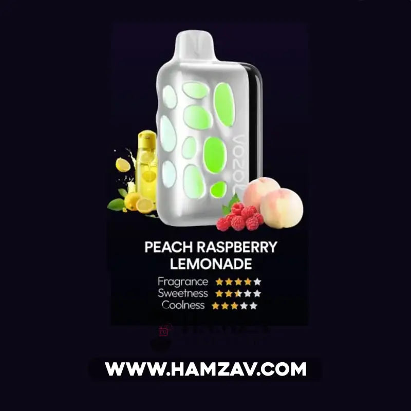 Vozol Disposable Rave 40000 Puffs Peach Raspberry Lemonade - فوزول ريف ديسبوزابل خوخ رازبيري ليمونادة 40000 / 5%