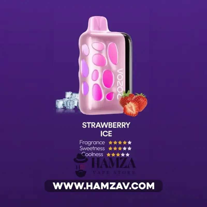 Vozol Disposable Rave 40000 Puffs Strawberry Ice - فوزول ريف ديسبوزابل فراولة ايس 40000 / 5% SaltNic Disposable