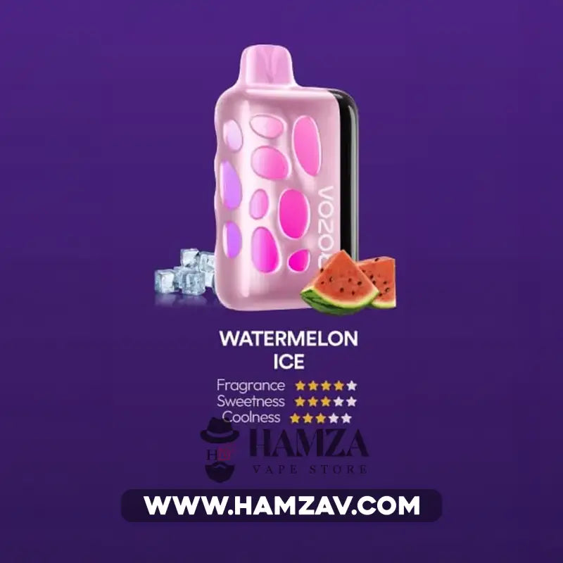Vozol Disposable Rave 40000 Puffs Watermelon Ice - فوزول ريف ديسبوزابل بطيخ ايس 40000 / 5% SaltNic Disposable