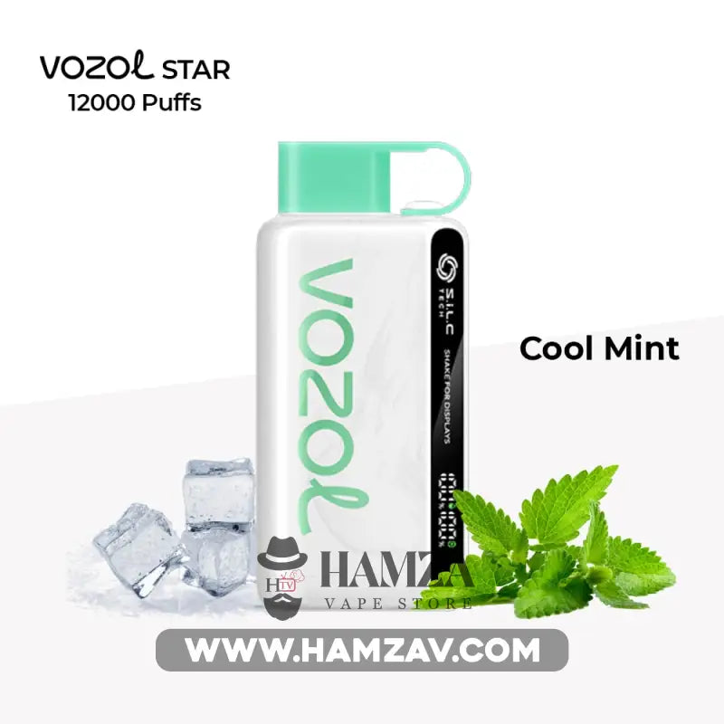 Vozol Disposable Star 12000 Puffs Cool Mint - فوزول ستار ديسبوزابل نعناع ساقع