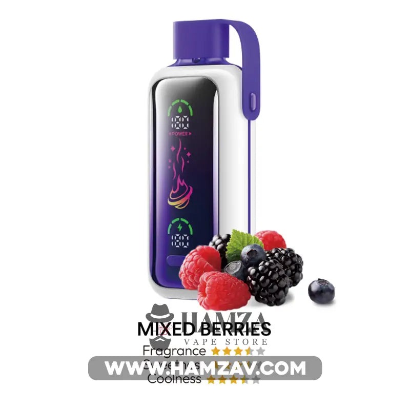 Vozol Disposable Star 20000 Puffs Mixed Berries Ice - فوزول ستار ديسبوزابل ميكس توت ساقع
