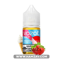 Vozol Saltnic Strawberry Ice Cream - فوزول سولت ايس كريم فراولة Premium Liquid