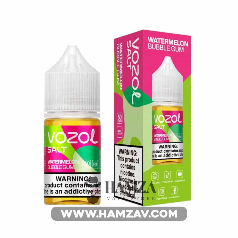 Vozol Saltnic Watermelon Bubblegum - فوزول سولت لبان بطيخ Premium Liquid