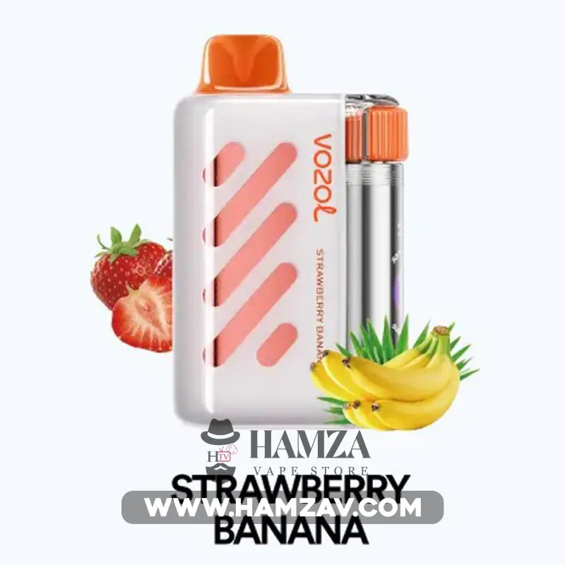 Vozol Vista Disposable 40K Puff Strawberry Banana - فوزول فيستا ديسبوزابل 40 ألف بف موز فراولة 40000 / 5% SaltNic
