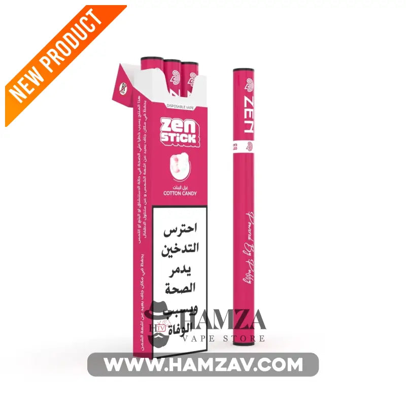 Zen Stick Disposable Vape Cotton Candy - زين ستيك ديسبوزابل فيب كوتن كاندى - 20MG - Disposable