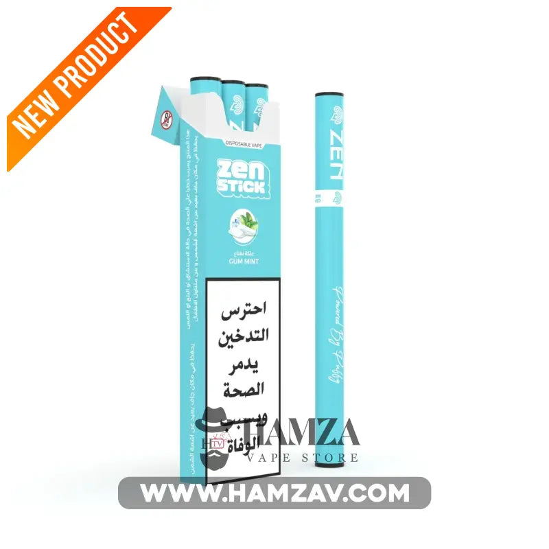 Zen Stick Disposable Vape Gum mint - زين ستيك ديسبوزابل فيب لبان نعناع - 20MG - Disposable