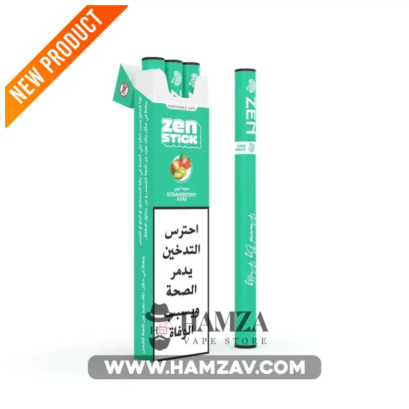 Zen Stick Disposable Vape Strawberry kiwi - زين ستيك ديسبوزابل فيب فراولة كيوى - 20MG - Disposable