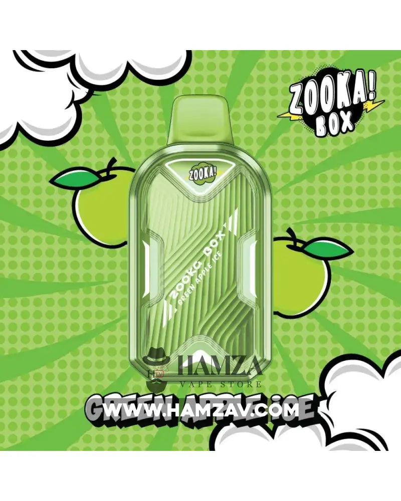 Zooka Box Disposable 7000 Puffs Green Apple Ice -