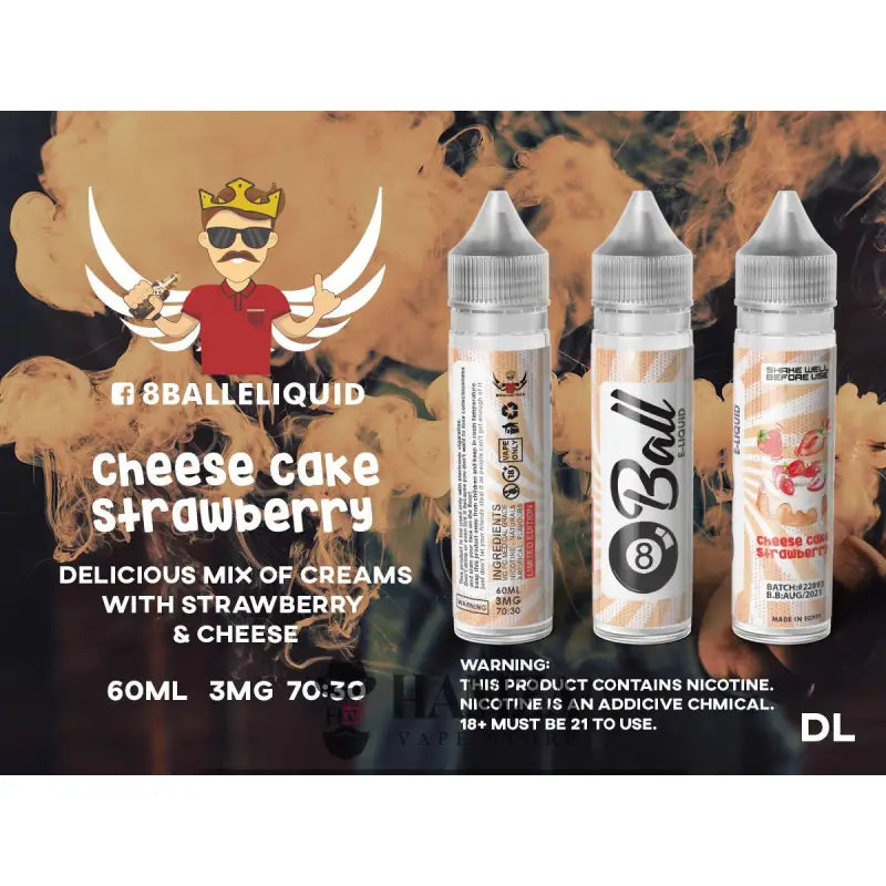 8-ball-cheesecake-strawberry-ayt-bwl-tshyz-kyk-frawlt-egyptian-liquid-367 8 Ball Cheesecake Strawberry - Egyptian Liquid