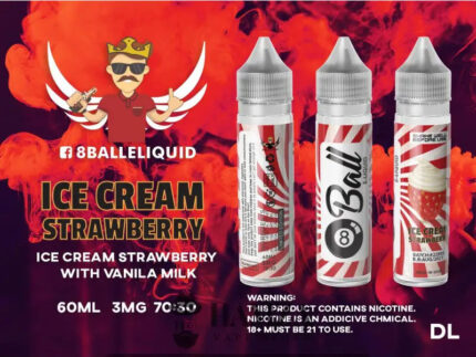 8 Ball Ice Cream Strawberry - Egyptian Liquid