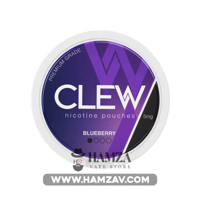 Clew Nicotine Pouches Blueberry - كلو اكياس النيكوتين الرطبة بطعم البلوبيري 5mg (20 Pouches) Disposable