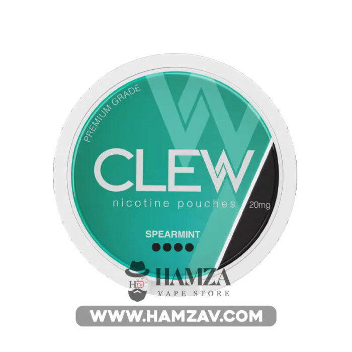 Clew Nicotine Pouches Spearmint - كلو اكياس النيكوتين الرطبة بطعم النعناع الاخضر 20mg (20 Pouches) Disposable