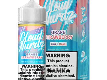 Cloud Nurdz Grape Strawberry Iced - Premium Liquid