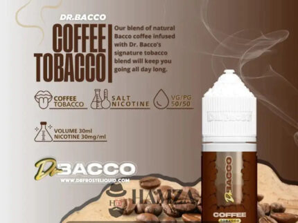 Dr Frost Bacco Saltnic Coffee Tobacco - دكتور فروست سولت باكو توباكو قهوة Premium Liquid