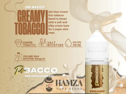 Dr Frost Bacco Saltnic Creamy Tobacco - دكتور فروست سولت باكو توباكو كريمي Premium Liquid