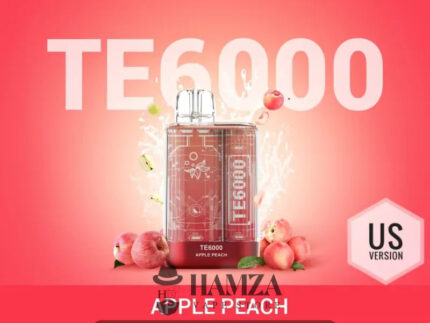 Elf Bar Disposable Te 6000 Puffs Apple Peach - ايلف بار تي ٦٠٠٠ ديسبوزابل تفاح خوخ