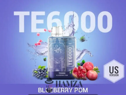 Elf Bar Disposable Te 6000 Puffs Blueberry Pom - ايلف بار تي ٦٠٠٠ ديسبوزابل توت ازرق رمان
