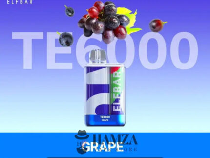 Elf Bar Disposable Te 6000 Puffs Grape Ice - ايلف بار تي ٦٠٠٠ ديسبوزابل عنب ساقع