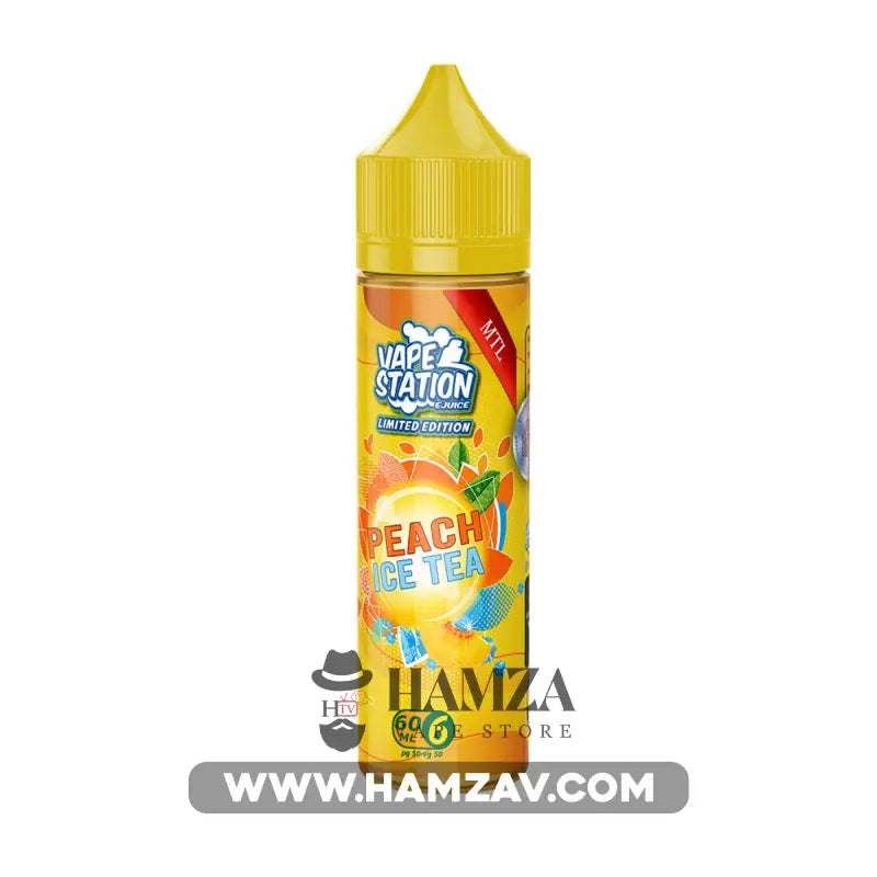 Vape Station Ice Tea Peach - فيب ستيشن ايس تي خوخ Mtl (60Ml) / 6Mg Egyptian Liquid