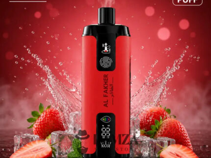 Crown Bar Al Fakher 12K Puff Strawberry - كراون بار الفاخر 12 ألف بف فراولة - 12000 / 5mg (Freebase) - Disposable