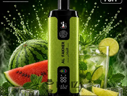 Crown Bar Al Fakher 12K Puff Watermelon Lime - كراون بار الفاخر 12 ألف بف ليمون بطيخ - 12000 / 5mg (Freebase)
