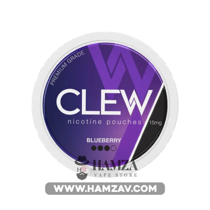 Clew Nicotine Pouches Blueberry - كلو اكياس النيكوتين الرطبة بطعم البلوبيري 15mg (20 Pouches) Disposable