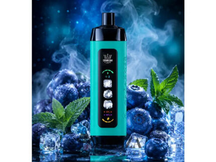 Crown Bar Al Fakher 25K Puff Ice Control Blueberry Mint - كراون بار الفاخر 25 ألف بف أيس كنترول بلوبيرى نعناع - 25000