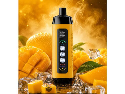 Crown Bar Al Fakher 25K Puff Ice Control Cool Mango - كراون بار الفاخر 25 ألف بف أيس كنترول مانجو أيس - 25000 / 5mg