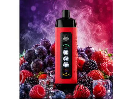 Crown Bar Al Fakher 25K Puff Ice Control Grape Berry - كراون بار الفاخر 25 ألف بف أيس كنترول عنب توت أيس - 25000 / 5mg