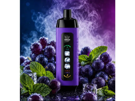 Crown Bar Al Fakher 25K Puff Ice Control Grape Mint - كراون بار الفاخر 25 ألف بف أيس كنترول عنب نعناع أيس - 25000 / 5mg