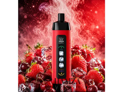 Crown Bar Al Fakher 25K Puff Ice Control Strawberry cherry - كراون بار الفاخر 25 ألف بف أيس كنترول فراولة شيرى - 25000