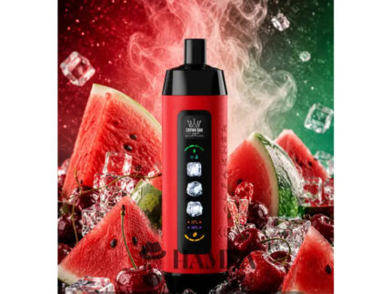 Crown Bar Al Fakher 25K Puff Ice Control Watermelon cherry - كراون بار الفاخر 25 ألف بف أيس كنترول بطيخ شيرى - 25000