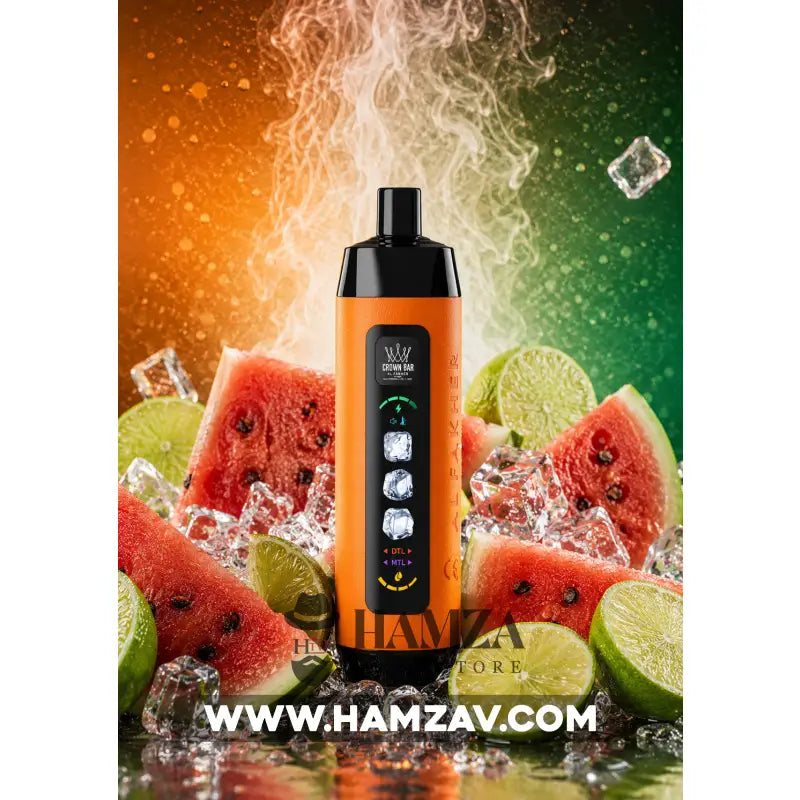 Crown Bar Al Fakher 25K Puff Ice Control Watermelon Lime - كراون بار الفاخر 25 ألف بف أيس كنترول ليمون بطيخ - 25000