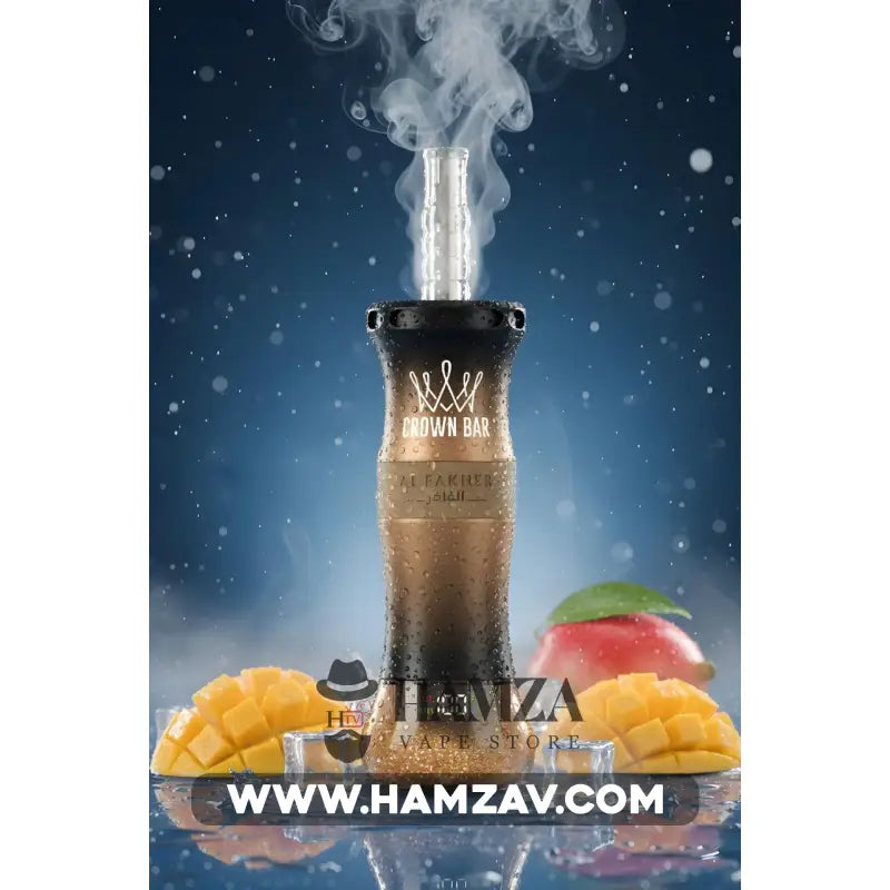 Crown Bar Al Fakher E Hose 60K Puff Cool Mango - كراون بار الفاخر إى هوز 60 ألف بف مانجو أيس - 60000 / 5mg (Freebase)