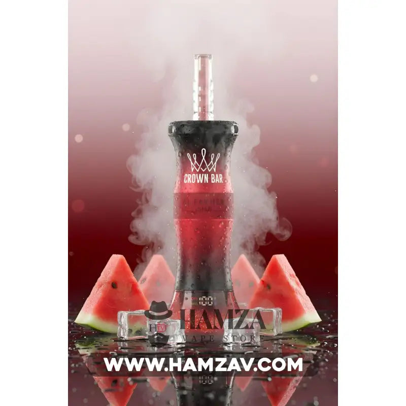 Crown Bar Al Fakher E Hose 60K Puff Lush Ice - كراون بار الفاخر إى هوز 60 ألف بف بطيخ أيس - 60000 / 5mg (Freebase)