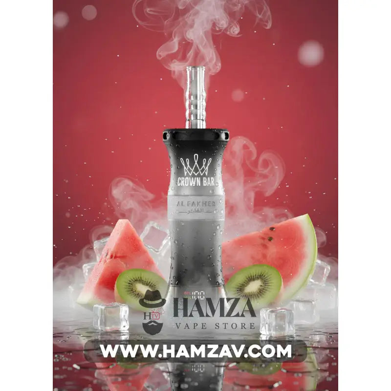 Crown Bar Al Fakher E Hose 60K Puff Watermelon Kiwi - كراون بار الفاخر إى هوز 60 ألف بف بطيخ كيوى - 60000 / 5mg