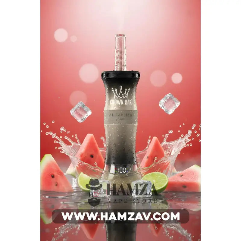 Crown Bar Al Fakher E Hose 60K Puff Watermelon Lime - كراون بار الفاخر إى هوز 60 ألف بف ليمون بطيخ - 60000 / 5mg