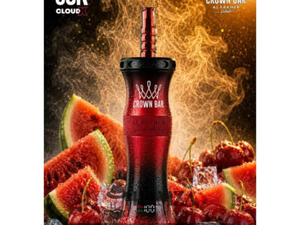 Crown Bar Al Fakher E Hose 60K Watermelon Cherry - كراون بار الفاخر إى هوز 60 ألف بف بطيخ كريز - 60000 / 5mg (Freebase)