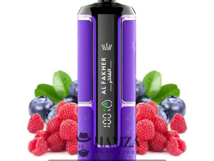 Crown Bar Al Fakher Hyper Max 15K Puff Blueberry Raspberry - كراون بار الفاخر هايبر ماكس 15 ألف بف بلوبيرى راسبيرى