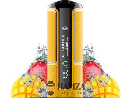 Crown Bar Al Fakher Hyper Max 15K Puff Cool Mango - كراون بار الفاخر هايبر ماكس 15 ألف بف مانجو أيس 15000 / 5mg