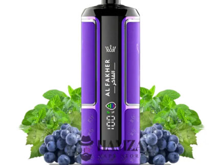 Crown Bar Al Fakher Hyper Max 15K Puff Grape - كراون بار الفاخر هايبر ماكس 15 ألف بف عنب 15000 / 5mg (Freebase)