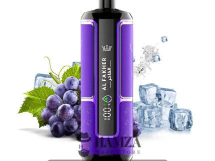 Crown Bar Al Fakher Hyper Max 15K Puff Grape Mint - كراون بار الفاخر هايبر ماكس 15 ألف بف عنب نعناع أيس 15000 / 5mg