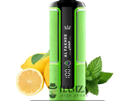 Crown Bar Al Fakher Hyper Max 15K Puff Lemon Mint - كراون بار الفاخر هايبر ماكس 15 ألف بف ليمون نعناع 15000 / 5mg
