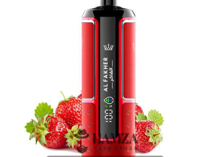 Crown Bar Al Fakher Hyper Max 15K Puff Strawberry - كراون بار الفاخر هايبر ماكس 15 ألف بف فراولة 15000 / 5mg (Freebase)