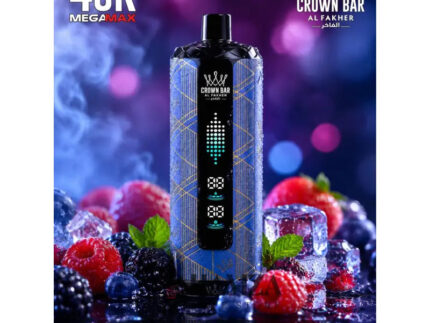 Crown Bar Al Fakher Mega Max 40K Puff Berry Blue - كراون بار الفاخر ميجا ماكس 40 ألف بف بيرى بلو - 40000 / 5mg