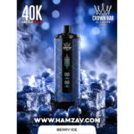 Crown Bar Al Fakher Mega Max 40K Puff Berry Ice - كراون بار الفاخر ميجا ماكس 40 ألف بف بيرى أيس - 40000 / 5mg