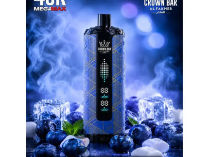 Crown Bar Al Fakher Mega Max 40K Puff Blueberry Gum - كراون بار الفاخر ميجا ماكس 40 ألف بف بلوبيرى جم - 40000 / 5mg