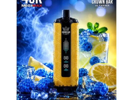 Crown Bar Al Fakher Mega Max 40K Puff Blueberry lemonade - كراون بار الفاخر ميجا ماكس 40 ألف بف - 40000 / 5mg